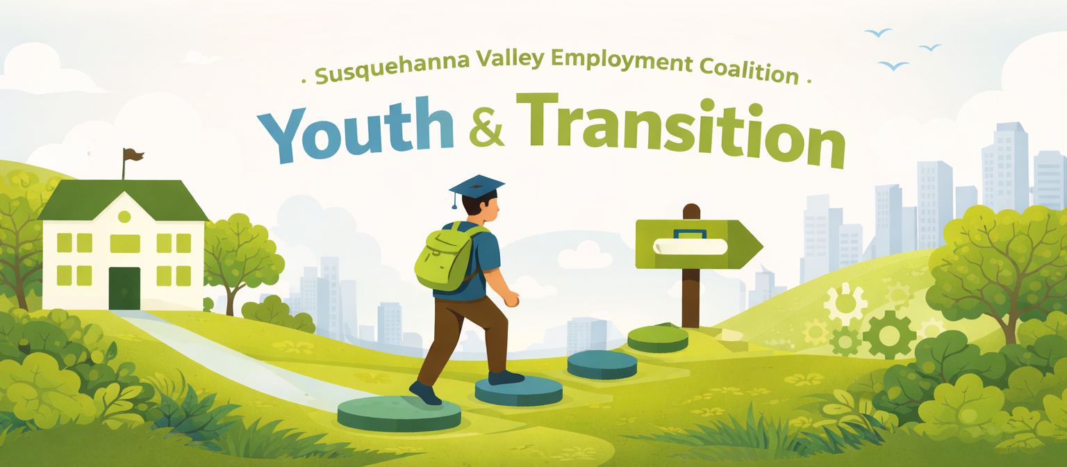 Young person walking from school toward a career path, symbolizing transition to employment.